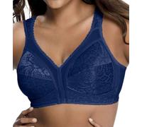 PLAYTEX Women's 18 Hour Comfort-Strap Wireless Bra, Full-Coverage Bra with 4-Way TruSupport, Single & 2-Pack, Sailor Blue, 44DD