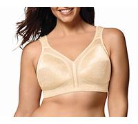 Playtex Women's 18 Hour Comfort-Strap Wireless Bra, Full-Coverage Bra with 4-Way TruSupport, Single & 2-Pack, Natural Beige, 36D
