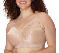 Playtex Womens 18 Hour Comfort-Strap Wireless Bra, Full-Coverage Bra with 4-Way Trusupport, Single Or 2-Pack, Cafe Au Lait, 42DD