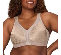 Playtex Womens 18 Hour Comfort-Strap Wireless Bra, Full-Coverage Bra with 4-Way Trusupport, Single Or 2-Pack, Toffee, 44E