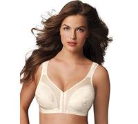 PLAYTEX Womens 18 Hour Front Close Wirefree Back Support Posture Full Coverage Bra Use525, Light Beige, 40D