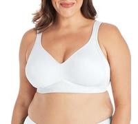 Playtex Women's 18 Hour Seamless Smoothing Full Coverage Bra, Cool Comfort Wireless, Wire-Free, (1-Pack and 2-Pack), US4049, 1 Pack - White, 42B