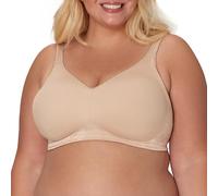 Playtex Women's 18 Hour Side & Back Smoothing Cooling Wireless Bra, 4-Way Support T-Shirt Bra, Single Or 2-Pack, Nude, 44C