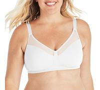Playtex Women's 18 Hour Smoothing Minimizer Wirefree Bra Us4697, Sheer, White, 44C
