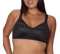 PLAYTEX Women's 18-Hour Ultimate Lift Wireless Full-Coverage Bra, Single Or 2-Pack, Opaque, Black Animal, 38 E