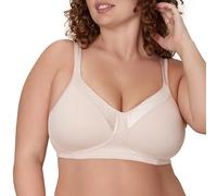 Playtex Women's 18 Hour Wireless, Silky Soft Smoothing T-Shirt Bra, Cool Comfort and 360 Support, Opaque, Sandshell, 44E