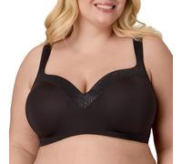 Playtex Womens Balconette Underwire Bra, Plus-Size Bras Available, Full Coverage, Moisture-Wicking, 4802, Dressed in Black, 36C