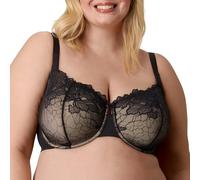 Playtex Women's Balconette Underwire, Plus-Size Bras Available, Full Coverage, Convertible Straps, Lace, 4800, Dressed in Black/Almond, 38DD