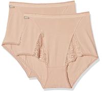 Playtex Women's Cherish Cotton & Lace Maxi X2 Hipster, Beige (Natural), (Manufacturer Size: XXXX-Large)