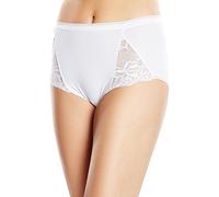 Playtex Brief Woman Cotton and Lace Midi x2, White, XL
