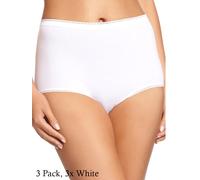 Playtex Womens Essential Cotton Maxi 3 Pack Brief, White, 54 UK