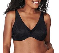 Playtex Women's Dreamwire Ultra-Soft No-Poke Underwire, Smooth Lace Bra, 4-Way Support, Opaque, Black, 42E