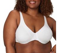 PLAYTEX Women's Dreamwire Ultra-Soft No-Poke Underwire, Smooth Lace Bra, 4-Way Support, Opaque, White, 42E