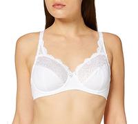 Playtex Women's Flower Elegance Micro Lace Underwired Non-padded wired Bra, White (Blanc 000), 36B (Manufacturer Size: 95B)