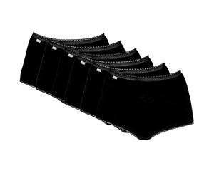 Playtex Womens Lot De Culottes Maxi Coton Stretch Brief, Noir, L UK (Pack of 6)