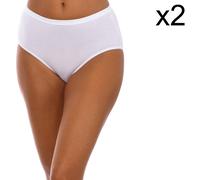 Playtex Womens Pack-2 Organic Bio Midi Panties P0AZK women - White - Size 3XL