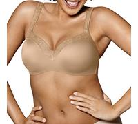 Playtex Women's Secrets Coverage Underwire, Balconette T-Shirt Bra for Full Figures, Opaque, Nude, 46D