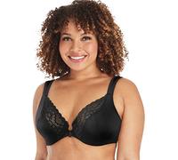 PLAYTEX Womens Secrets Front-Close No-Poke Dreamwire Underwire Bra, Cooling Trusupport Bra, Black, 42F