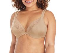 PLAYTEX Womens Secrets Front-Close No-Poke Dreamwire Underwire Bra, Cooling Trusupport Bra, Taupe, 46F