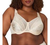 Playtex Women's Secrets Love My Curves Signature Floral Underwire Full Coverage Bra Us4422, Natural Beige, 36B