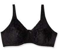 PLAYTEX Womens Secrets Love My Curves Signature Floral Underwire Full Coverage Bra Us4422, Real Black, 36C