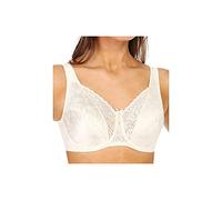 Playtex Women's Secrets Signature Floral Underwire Bra, Ecru/Beige, 42D