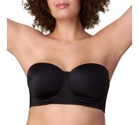 PLAYTEX Women's Strapless, Plus-Size Bras Available, Convertible Straps, Moisture-Wicking, 4801, Dressed in Black, 42C