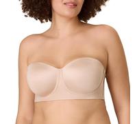 Playtex Women's Strapless, Plus-Size Bras Available, Convertible Straps, Moisture-Wicking, 4801, Almond, 46C