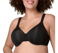 PLAYTEX Women's Underwire, Plus-Size T-Shirt Bras Available, Full Coverage, Moisture-Wicking, 4807, Dressed in Black, 46D