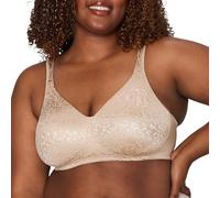 Playtex Women's Wireless, 18 Hour Plus-Size Bras Available, Ultimate Lift, Moisture-Wicking, Single Or 2-Pack, Opaque, Almond Animal, 36C
