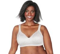 Playtex Women's Wireless, 18 Hour Plus-Size Bras Available, Ultimate Lift, Moisture-Wicking, Single Or 2-Pack, Opaque, White Animal, 36D