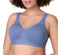 Playtex Women's Wireless, 18 Hour Plus-Size T-Shirt Bras Available, Ultimate Lift, Moisture-Wicking, 474c, Classic Denim Heather, 40DD