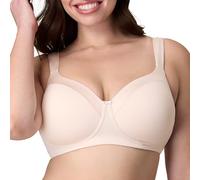 Playtex Women's Wireless Balconette, Plus-Size Bras Available, Full Coverage, Moisture-Wicking, Supportive, 4751 T-Shirt, Heirloom White, 38D
