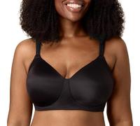PLAYTEX Women's Wireless, Plus-Size T-Shirt Bras Available, Full Coverage, Moisture-Wicking, 4750, Dressed in Black, 46C