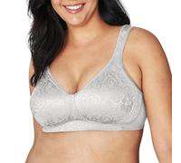 Playtex Women's Wireless, 18 Hour Plus-Size Bras Available, Ultimate Lift, Moisture-Wicking, Single Or 2-Pack Full Coverage, Crystal Grey, 40DD