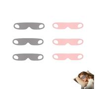 PLAYTHROUGH Ear Hanging Sleep Mask 6 Pcs, Thin Sleep Eye Mask for Siesta Travel Yoga (Pink, Grey)