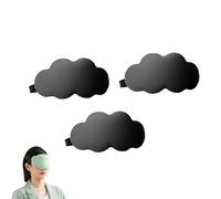 PLAYTHROUGH Ice Silk Sleep Mask 3 Pcs, Blackout Mask with Adjustable Elastic Strap for Siesta Travel, Zero Pressure (Black)