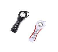 PLAYTHROUGH Multi Function Bottle Opener 2 Pack, 5 in 1 Jar Opener Easily Opens Twist Cap, Bottle Cap, Canning Lid and Can Tab (Black Gray, White Red)