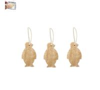 PLAYTHROUGH Natural Loofah Sponge 3 Pcs, Luffa Sponge for Dishwashing Cleaning and Shower Exfoliating (Penguin)