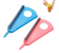 PLAYTHROUGH Triangle Ring Pull Can Opener 2 Pack, 3 in 1 Multi Function Bottle Openers, Non SlipJar Opener for Weak Hands, Seniors (Blue, Pink)