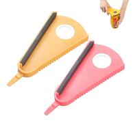PLAYTHROUGH Triangle Ring Pull Can Opener 2 Pack, 3 in 1 Multi Function Bottle Openers, Non SlipJar Opener for Weak Hands, Seniors (Orange, Pink)