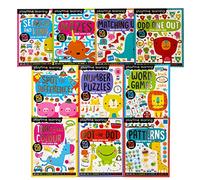 Playtime Learning Numbers Words Colours Sticker Activity 10 Books Set