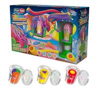 PLAYTOYS Multicolor Hair Studio Dough Set, Includes 6 x 30g Tubs, 8 Accessories, Creative Pretend Play Toy for Kids Aged 3+