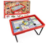 Playtray Activity Table With Play Mat Set, City And Race Theme, Sensory Play