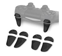 PlayVital 2 Pair Shoulder Buttons Extension Triggers for ps4 All Model Controller, Game Improvement Adjusters for ps4 Controller, Bumper Trigger Extenders for ps4 Slim Pro Controller - Black