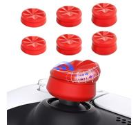 PlayVital 3 Height Hurricane Thumbs Cushion Caps Thumb Grips for ps5, for ps4, Thumbstick Grip for Xbox Core Wireless Controller, Thumb Grips for Xbox One, Elite Series 2, for Switch Pro - Passion Red