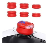 PlayVital 3 Height Razor Thumbs Cushion Caps Thumb Grips for ps5, for ps4, Thumbstick Grip Cover for Xbox Core Controller, Thumb Grip Caps for Xbox One, Elite Series 2, for Switch Pro - Passion Red