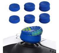 PlayVital 3 Height Turbine Thumbs Cushion Caps Thumb Grips for ps5, for ps4, Thumbstick Grip Cover for Xbox Core Wireless Controller, Thumb Grips for Xbox One, Elite Series 2, for Switch Pro- Blue
