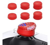 PlayVital 3 Height Turbine Thumbs Cushion Caps Thumb Grips for ps5, for ps4, Thumbstick Grip for Xbox Core Wireless Controller, Thumb Grips for Xbox One, Elite Series 2, for Switch Pro- Passion Red
