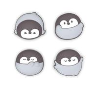 PlayVital 4 Pcs Thumb Grips for Nintendo Switch 2, Kawaii Silicone Thumbstick Caps for Joycon 2, Joystick Cover for Switch 2 Accessories - Cutie Penguin